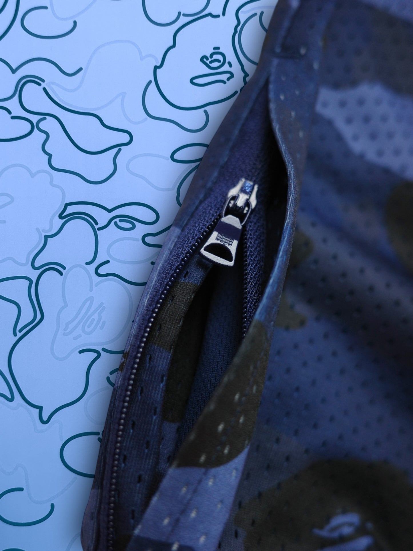 Bape Blue Camo Wide Fit Basketball Shorts