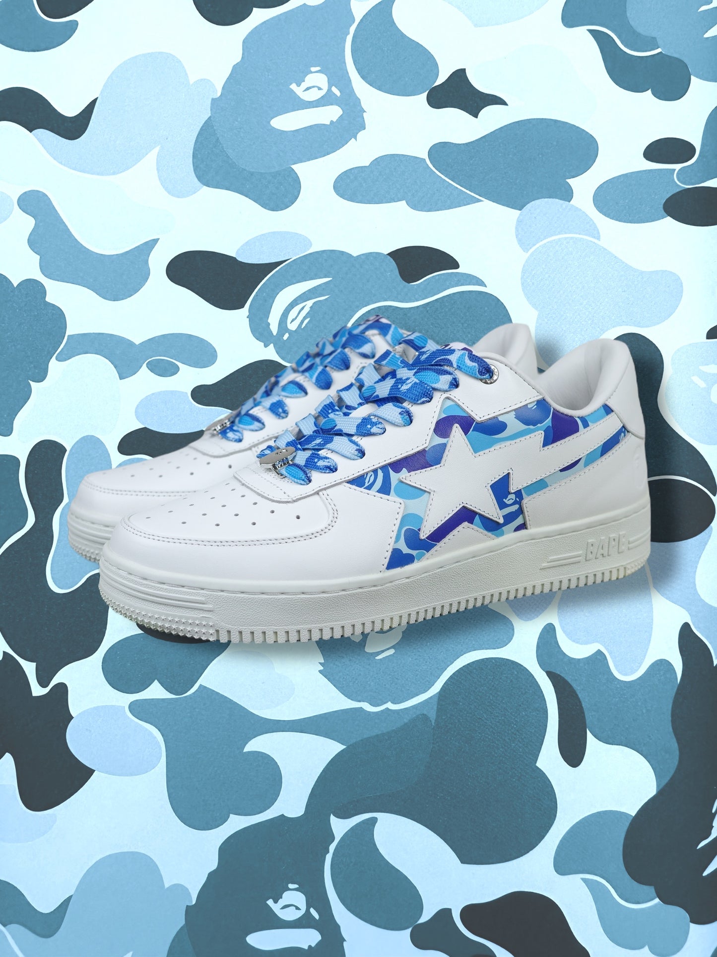 BAPESTA Blue Camo White