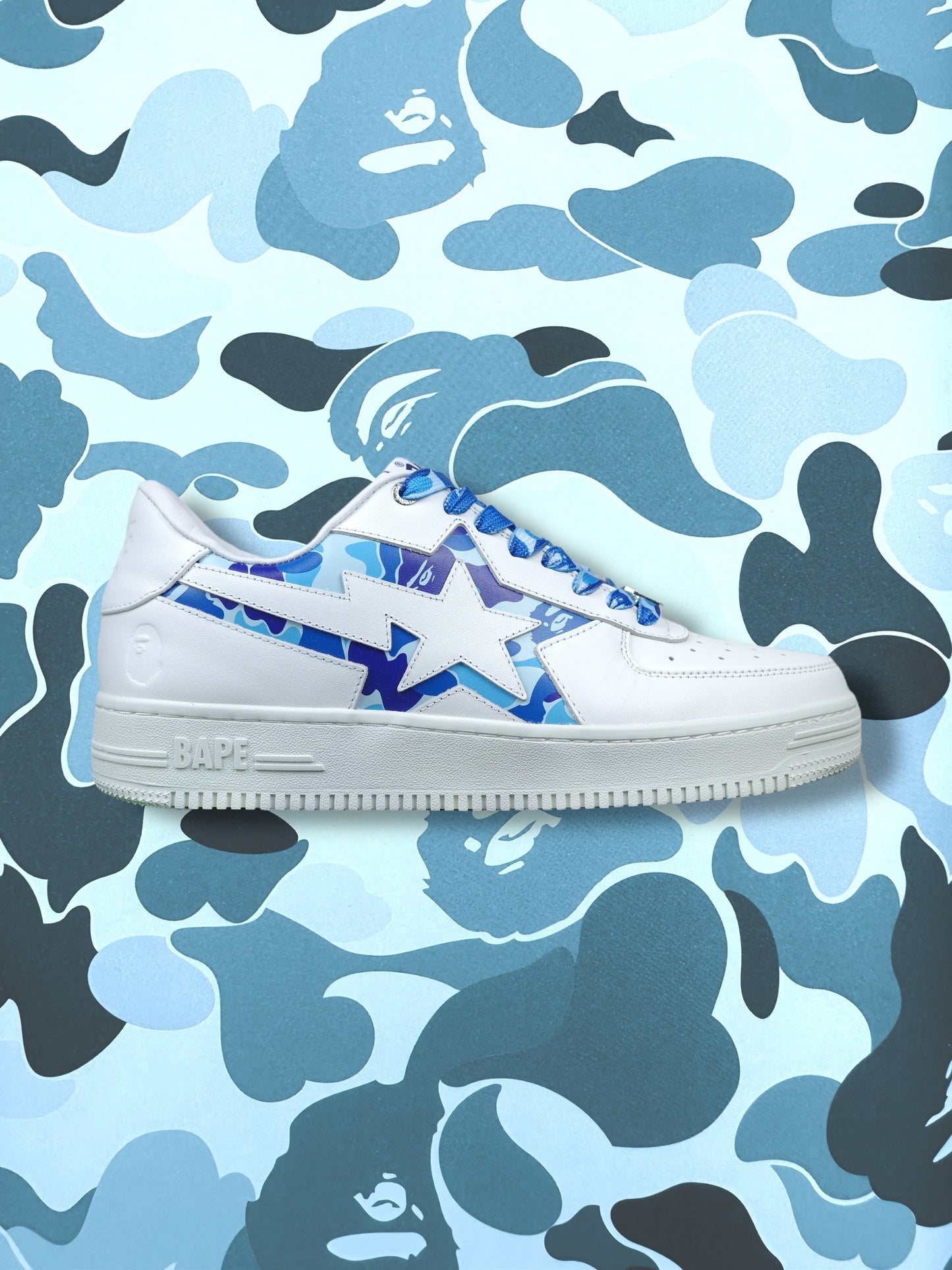 BAPESTA Blue Camo White