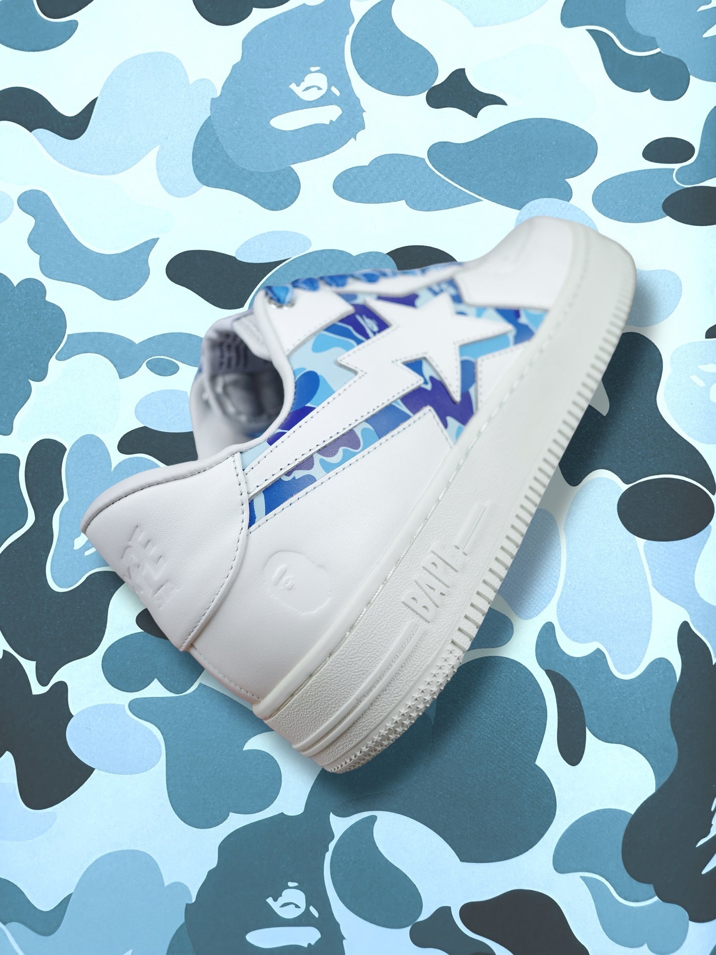 BAPESTA Blue Camo White
