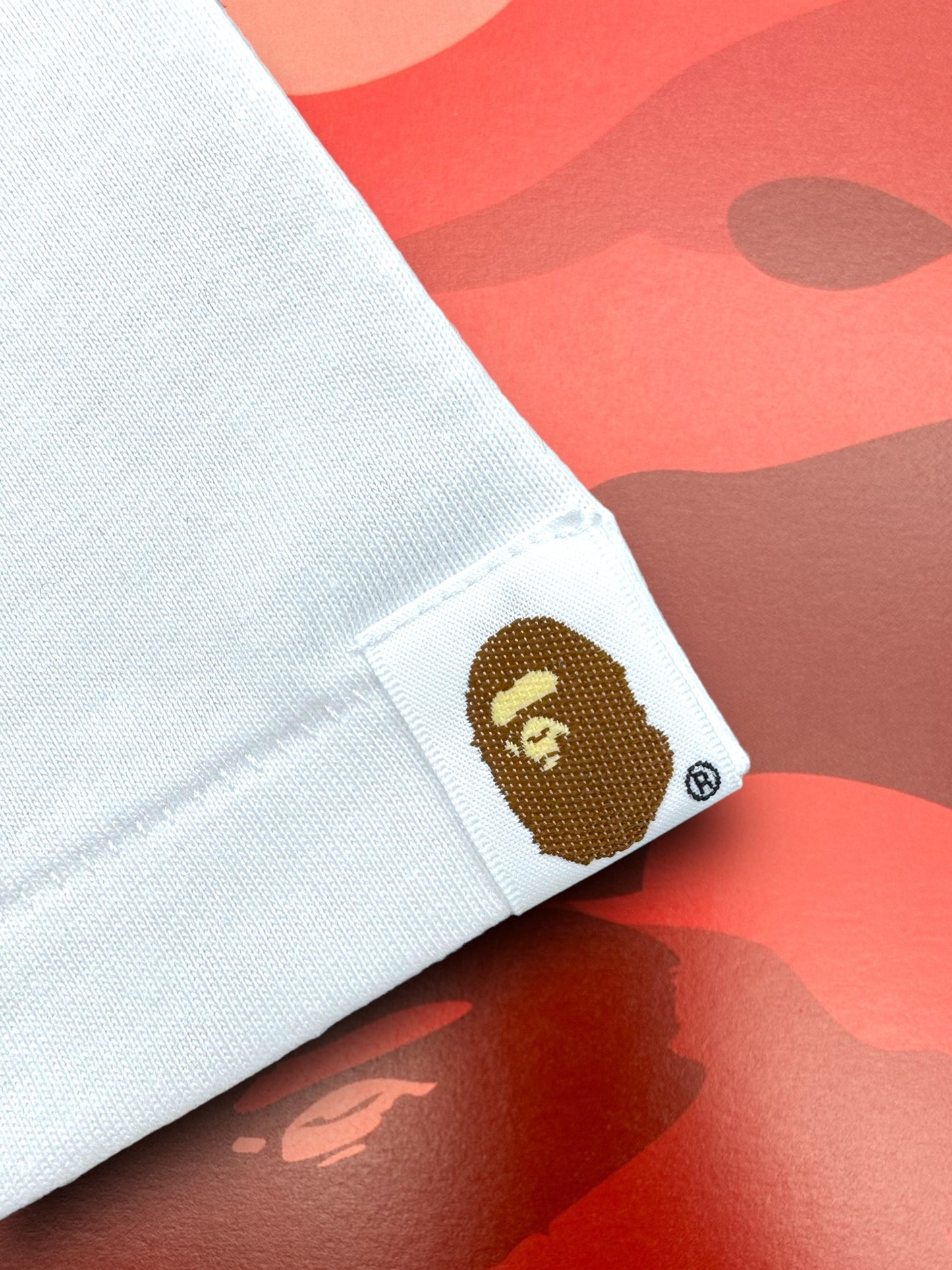 Bape Ape Head Camo White Tee