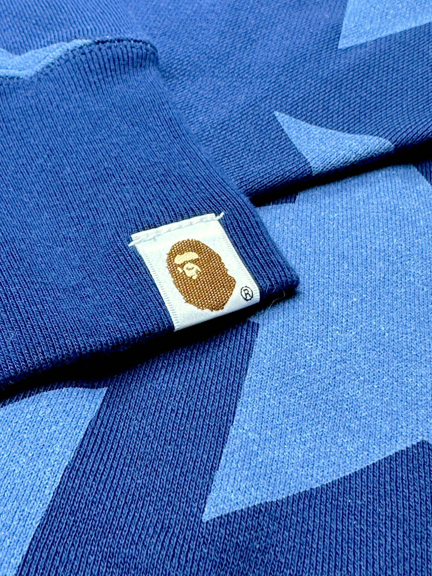 Bape STA Pattern Pullover Hoodie Blue