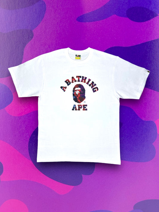 Bape College Tri Camo Tee