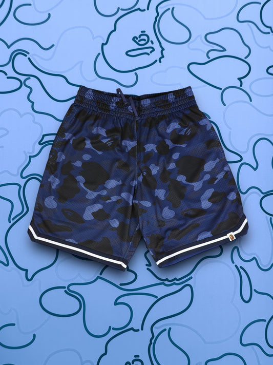 Bape Blue Camo Wide Fit Basketball Shorts