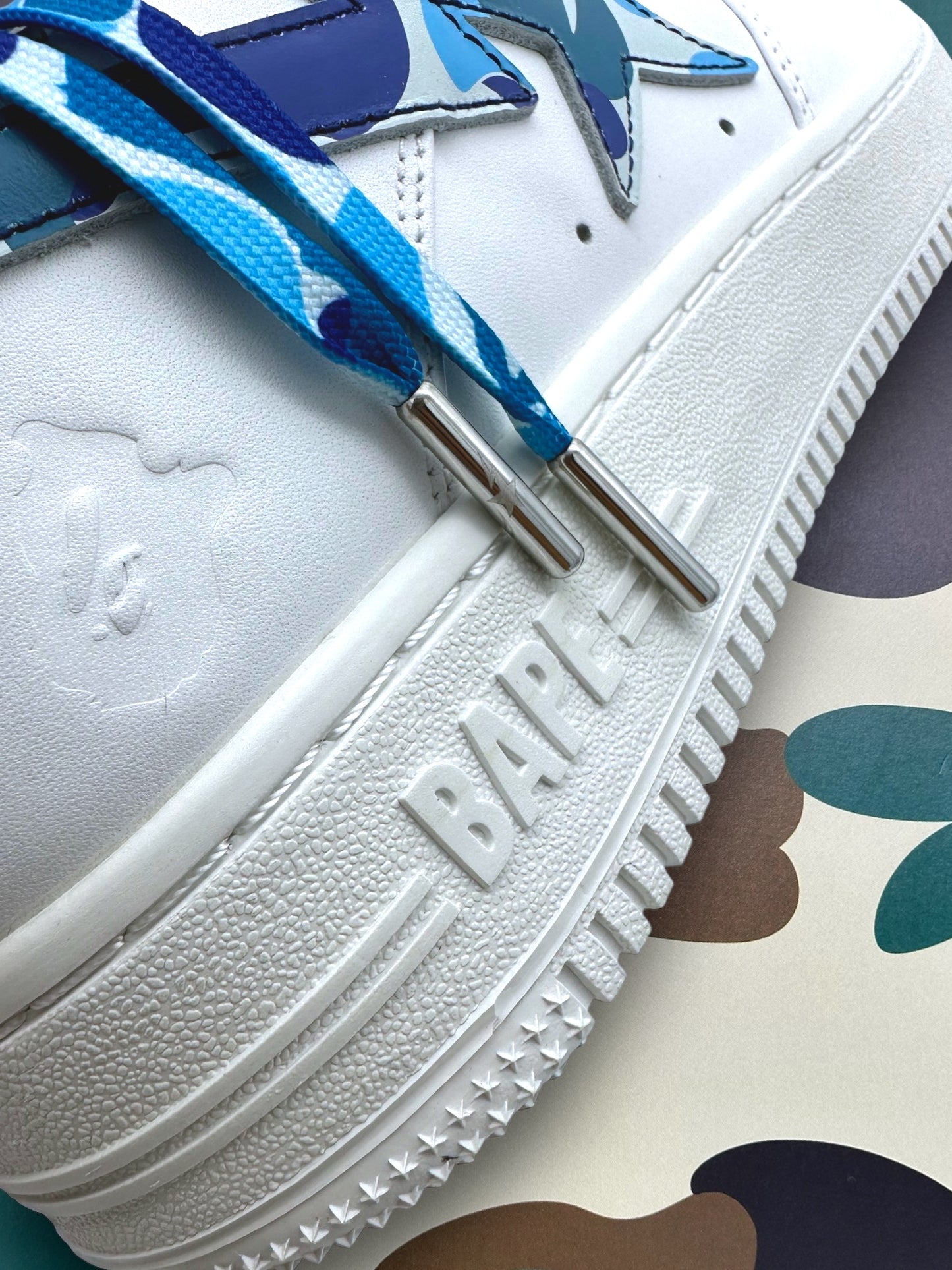 BAPESTA Blue Camo STA White