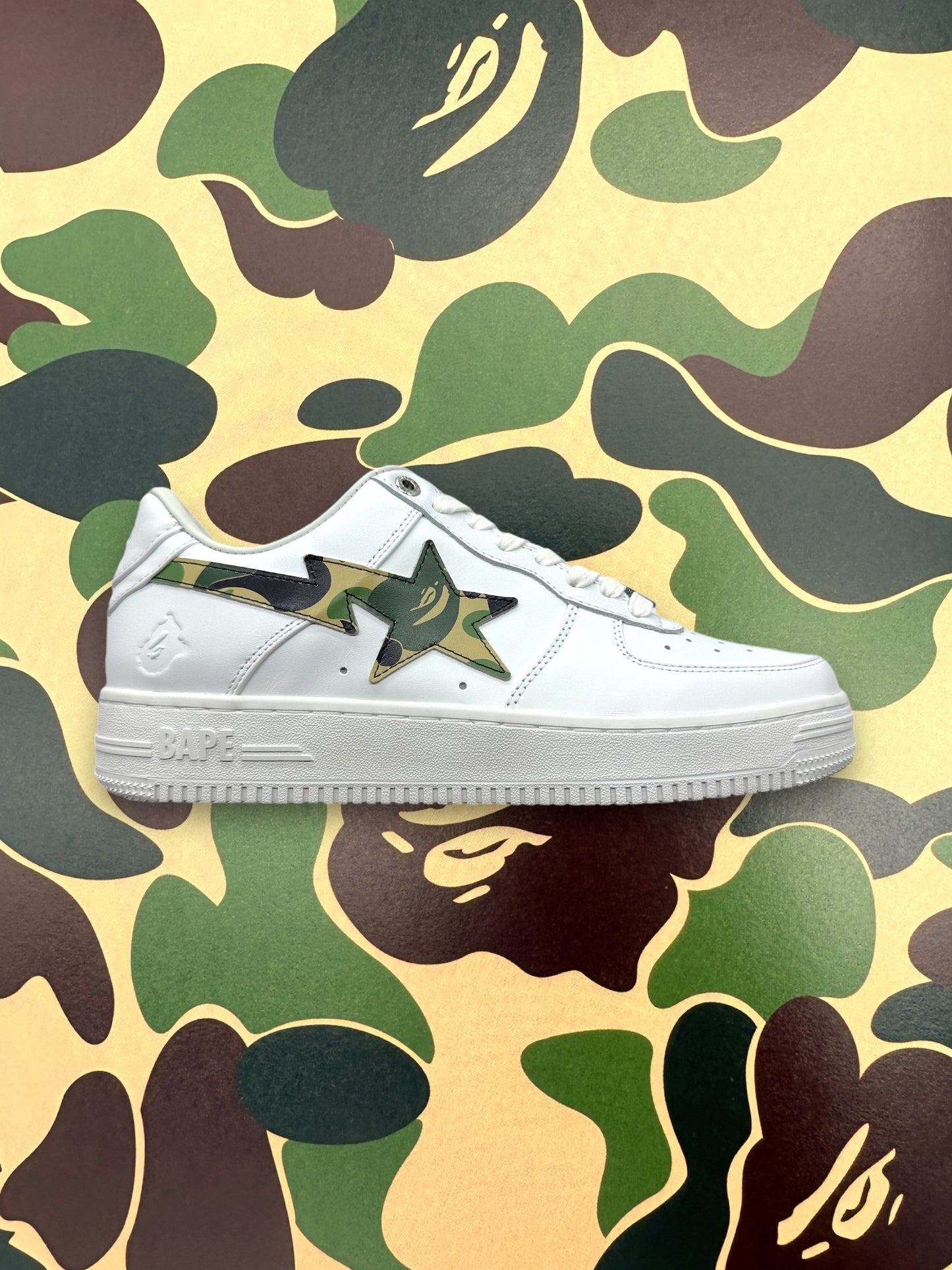 BAPESTA Green Camo STA White