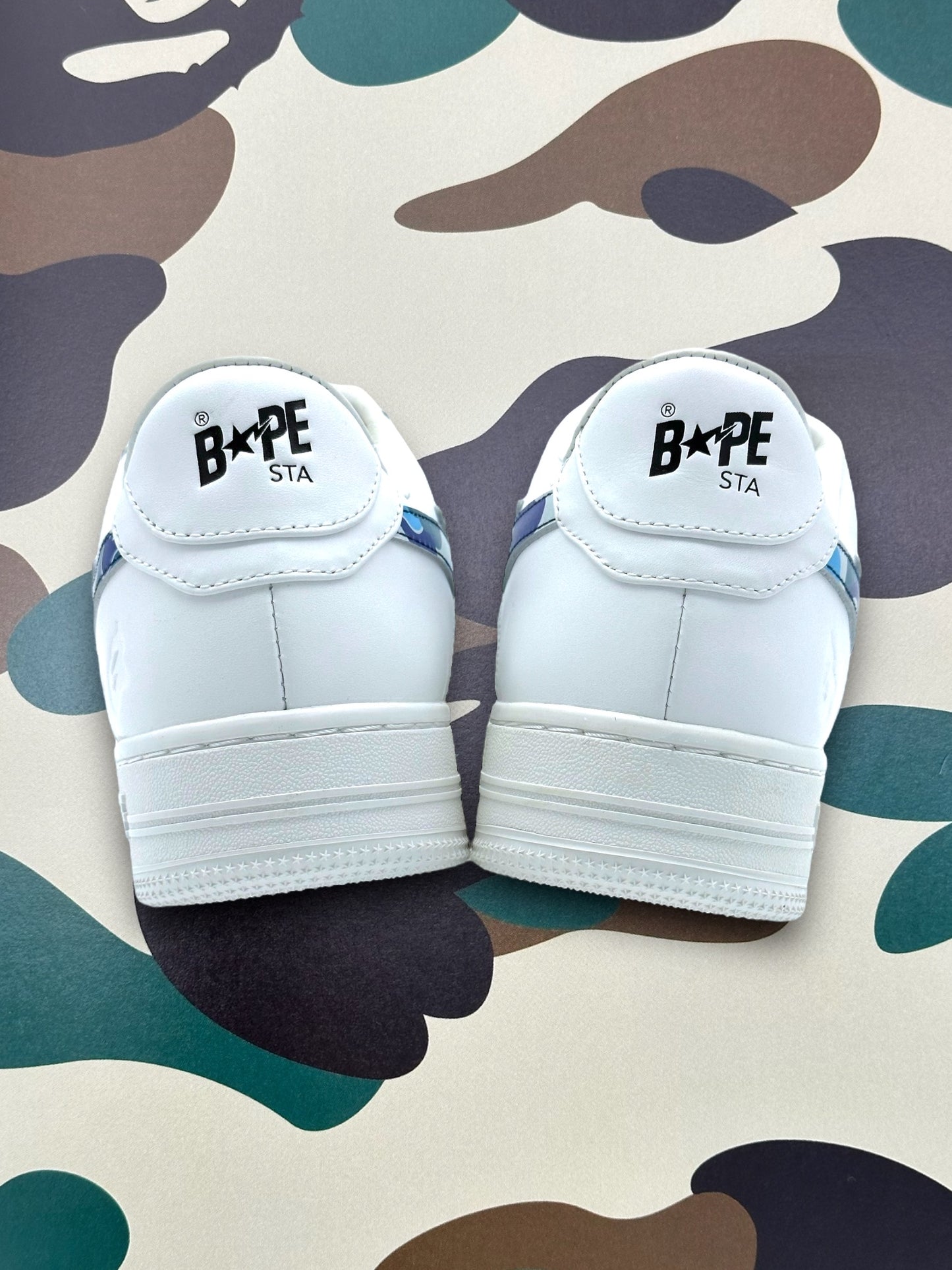 BAPESTA Blue Camo STA White