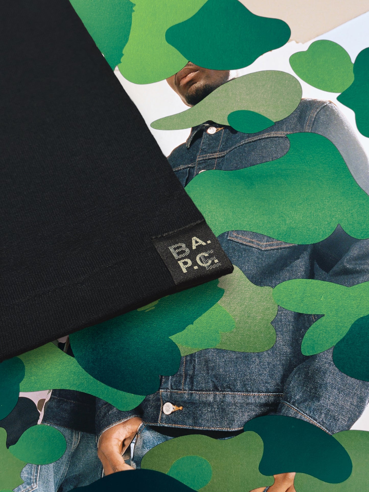 A Bathing Ape x Baby Milo x A.P.C Black Tee