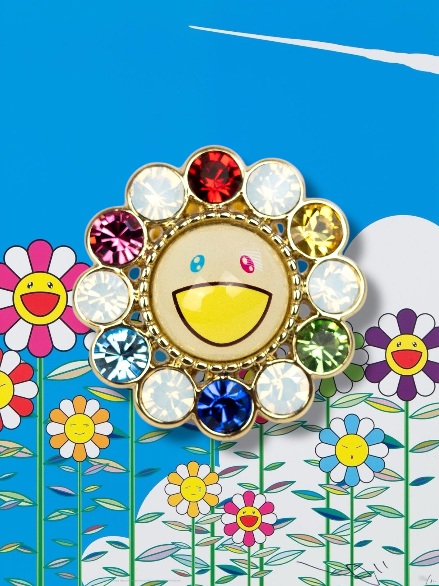 Takashi Murakami x Liquem Flower Pin