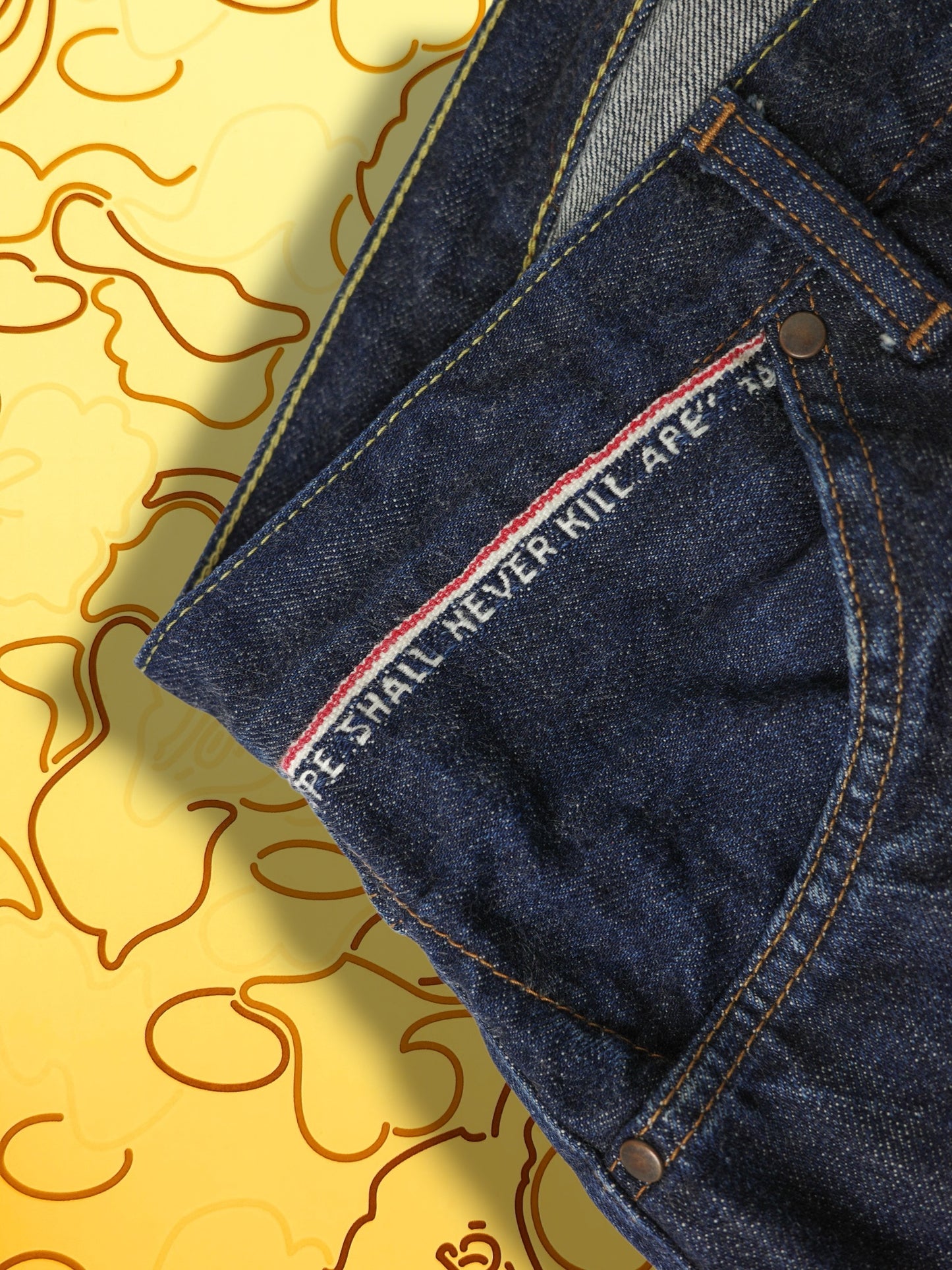 A Bathing Ape ASNKA Rope Denim Jean Pants