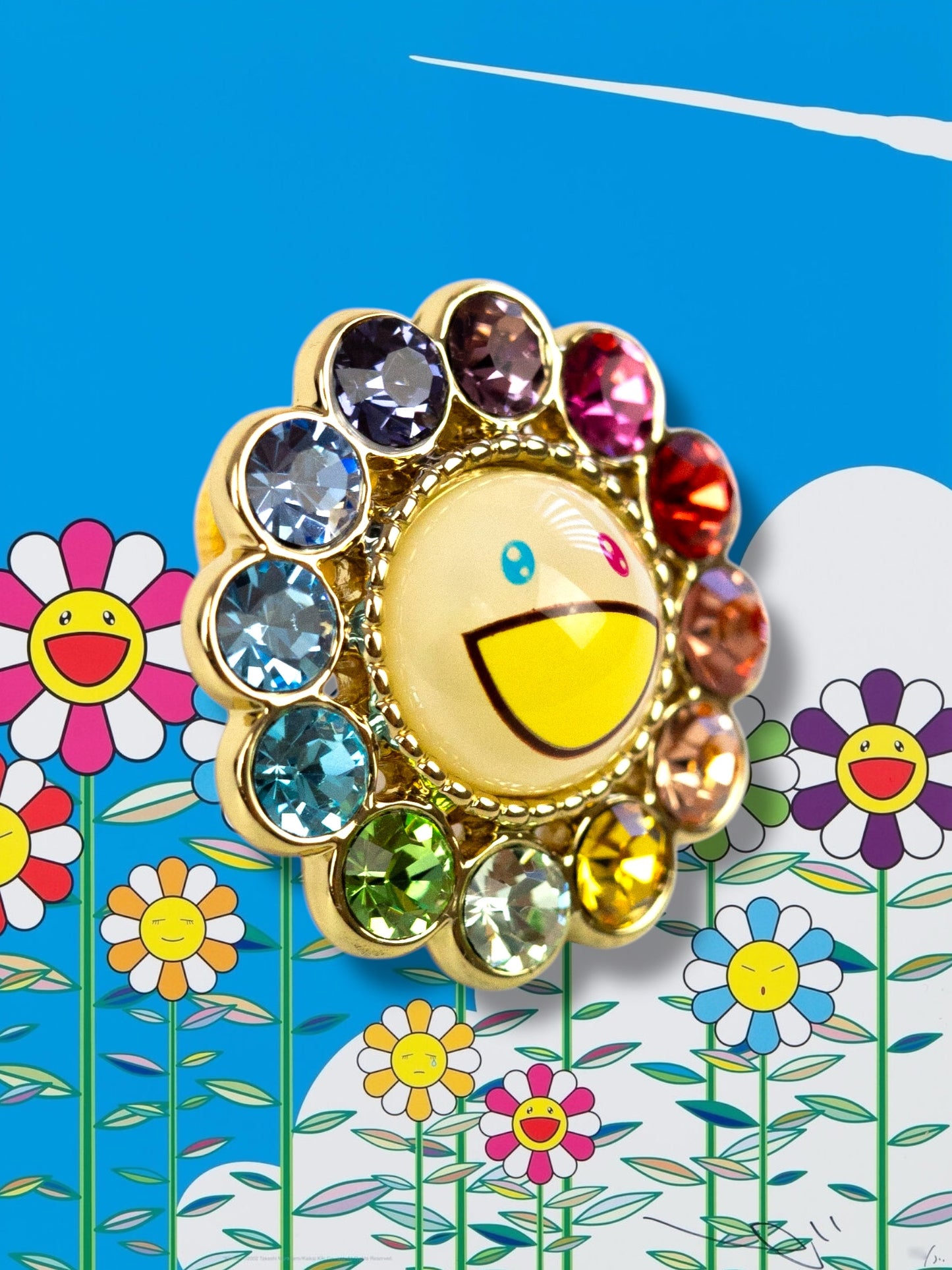 Takashi Murakami x Liquem Flower Pin